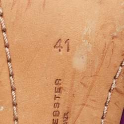 Pre Owned Sophia Webster Metallic Purple Heart Print Leather Loren Peep Toe Pumps Size 41