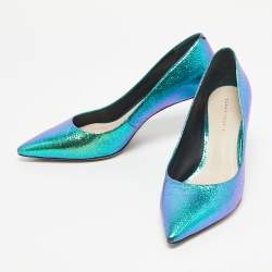 Pre Owned Sophia Webster Multicolor Iridescent Leather Rio Pumps Size 39.5