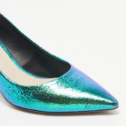 Pre Owned Sophia Webster Multicolor Iridescent Leather Rio Pumps Size 39.5