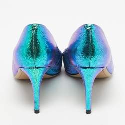 Pre Owned Sophia Webster Multicolor Iridescent Leather Rio Pumps Size 39.5