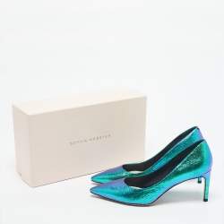 Pre Owned Sophia Webster Multicolor Iridescent Leather Rio Pumps Size 39.5