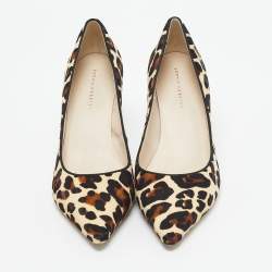 Pre Owned Sophia Webster Beige/Brown Calf Hair Rio Pumps Size 40