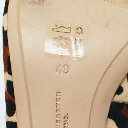 Pre Owned Sophia Webster Beige/Brown Calf Hair Rio Pumps Size 40