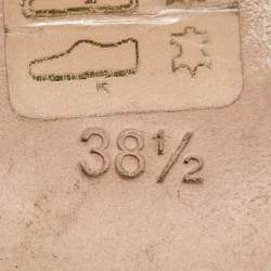 Pre Owned Sophia Webster Rose Silver Leather Rosalind Crystal Heel Ankle Strap Sandals Size 38.5