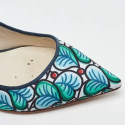 Pre Owned Sophia Webster For J.Crew Multicolour Printed Fabric Pointed Toe Pumps Size 38