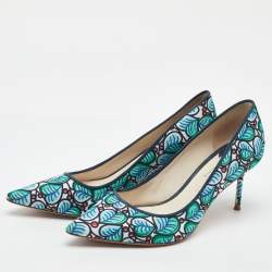 Pre Owned Sophia Webster For J.Crew Multicolour Printed Fabric Pointed Toe Pumps Size 38