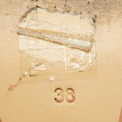 Pre Owned Sophia Webster Transparent/Gold PVC and Leather Crystal Studded Ankle Strap Sandals Size 38