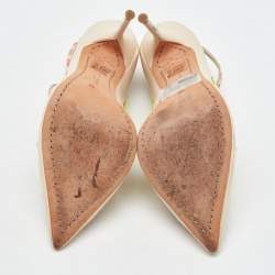 Pre Owned Sophia Webster Multicolor Leather Remmie Ankle Tie Pumps Size 38