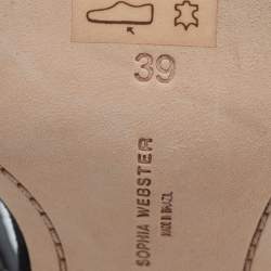 Pre Owned Sophia Webster Black/Rose Gold Patent Leather and Suede Evangeline Ankle Strap Sandals Size 39