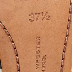 Pre Owned Sophia Webster White/Black Polka Dot Leather Pointed Toe Pumps Size 37.5