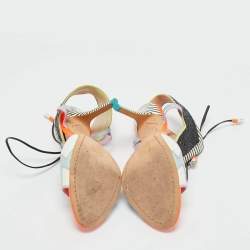 Pre Owned Sophia Webster Multicolor Glitter and Leather Riko Sandals Size 37
