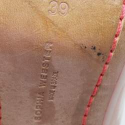 Pre Owned Sophia Webster for Barbie Light Pink Leather Barbie Doll Slingback Sandals Size 39