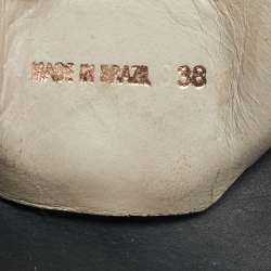 Pre Owned Sophia Webster Black Suede Crystal Embellished Flat Sandals Size 38