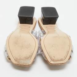 Pre Owned Sophia Webster Multicolor Leather and PVC Havanna Slide Sandals Size 37