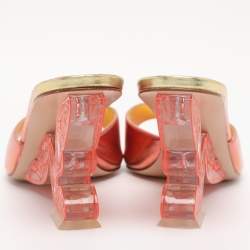 Pre Owned Sophie Webster Sunset Leather Paloma Butterfly Mules 38