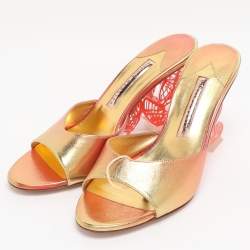 Pre Owned Sophie Webster Sunset Leather Paloma Butterfly Mules 38