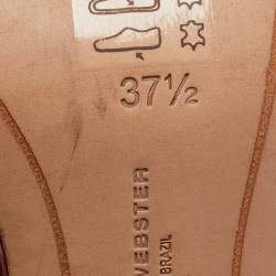 Pre Owned Sophia Webster Red Leather Chiara Ankle Strap Sandals Size 37.5