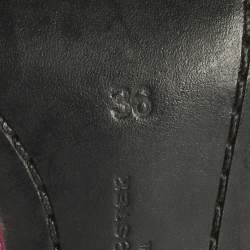 Pre Owned Sophia Webster Transparent/Rose Pink Leather and PVC Coco Slingback Pumps Size 36