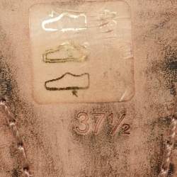 Pre Owned Sophia Webster Beige/Silver Leather Angelo Slingback Pumps 37.5