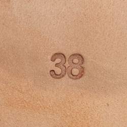 Pre Owned Sophia Webster Metallic Multicolour Leather Lacey Tie Up Sandals Size 38