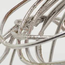 Pre Owned Sophia Webster Metallic Multicolour Leather Lacey Tie Up Sandals Size 38