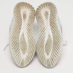 Pre Owned Sophia Webster Pink Knit Fabric, Suede and Rubber Candyfloss Fly By Sneakers Size 38