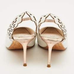 مملوكة مسبقًا Sophia Webster Angelo Size 35.5 Beige Leather Slingback Pumps