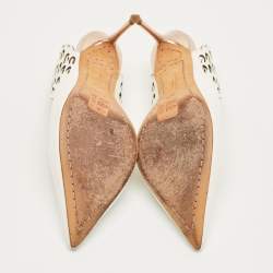 مملوكة مسبقًا Sophia Webster Angelo Size 35.5 Beige Leather Slingback Pumps