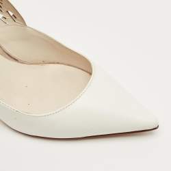 مملوكة مسبقًا Sophia Webster Angelo Size 35.5 Beige Leather Slingback Pumps
