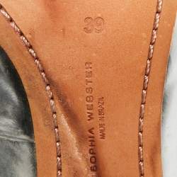 مملوكة مسبقًا حذاء كعب عالي سوفيا وبستر لولا جلد أبيض مقدمة مدببة مقاس 37.5