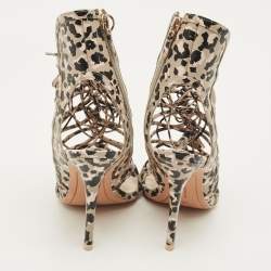 Pre Owned صندل سوفيا وبستر غلادياتور جلد مونوكرومي بسيور بحزام للكاحل مقاس 38