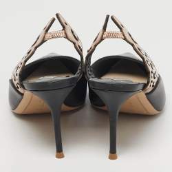 Pre Owned صندل سوفيا ويبستر مقدمة مدببة فتحة كعب أنغلو سويدي أسود مقاس 36