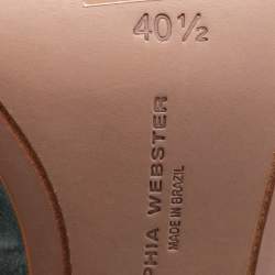 مملوكة مسبقًا حذاء كعب عالي صوفيا ويبستر كوكو جلد أخضر معدني مقاس 40.5 فلامينغو