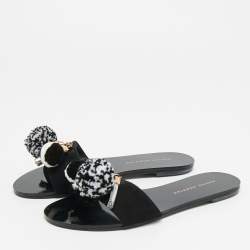 Pre Owned حذاء فلات سوفيا ويبستر سلايد جادا بوم بوم سويدي أسود مقاس 37