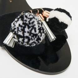 Pre Owned حذاء فلات سوفيا ويبستر سلايد جادا بوم بوم سويدي أسود مقاس 37