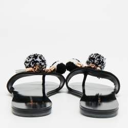 Pre Owned حذاء فلات سوفيا ويبستر سلايد جادا بوم بوم سويدي أسود مقاس 37