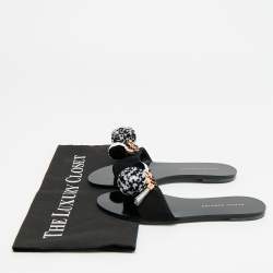 Pre Owned حذاء فلات سوفيا ويبستر سلايد جادا بوم بوم سويدي أسود مقاس 37