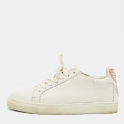 Pre Owned Sophia Webster Bibi Butterfly Size 35.5 White Leather Low Top Sneakers