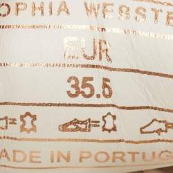 Pre Owned Sophia Webster Bibi Butterfly Size 35.5 White Leather Low Top Sneakers