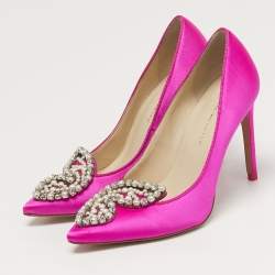 مملوكة مسبقًا Sophia Webster Bibi Butterfly Size 36.5 Pink Satin Pumps