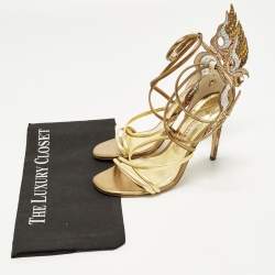 مملوكة مسبقًا صندل سوفيا ويبستر سير كاحل جلد وحريز أخضر فاتح/ليلكي مقاس 38