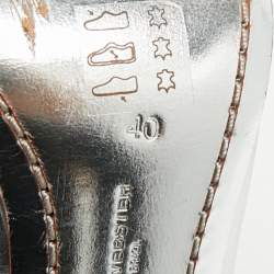 مملو كة مسبقًا حذاء كعب عالي سوفيا وبستر ليليكو جلد فضي مقاس 39