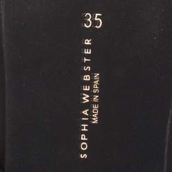 Pre Owned صندل سير كاحل كانفاس أسود سوفيا وبستر بيبي باترفلاي مقاس 35