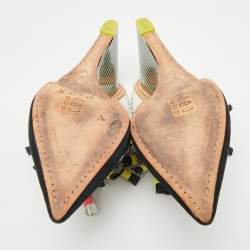 Pre Owned Sophia Webster Size 37 Multicolor Leather and Suede Mules