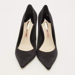 مملوكة مسبقًا Sophia Webster Coco Crystal Size 38.5 Black Satin Pumps