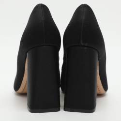 Pre Owned حذاء كعب عالي سوفيا ويبستر لاليكو ساتان أسود مزخرف كريستال مقاس 37