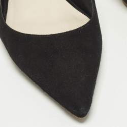 Pre Owned صندل سوفيا ويبستر فتحة كعب أنغلو جلد وسويدي برونزي ميتالك/ أسود مقاس 38.5