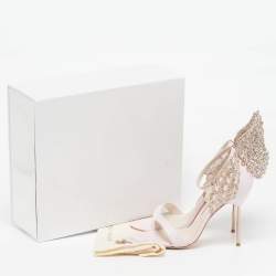 Pre Owned Sophia Webster Evangeline Size 39 Pink Leather and Glitter Ankle Strap Sandals