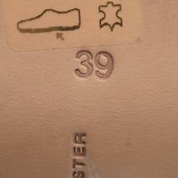 مملوكة مسبقًا صندل صوفيا ويبستر كعب كريستال روزاليند جلد ذهبي وردي معدني بحزام للكاحل مقاس 38