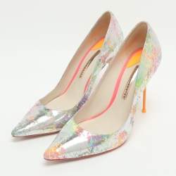 Pre Owned حذاء كعب عالي صوفيا ويبستر جلد مطبوع متعدد الألوان مقاس 41